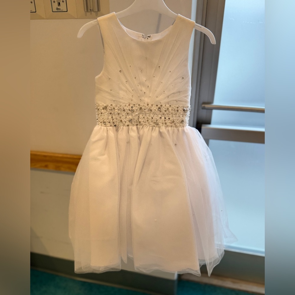 White sequence formal dress size 5